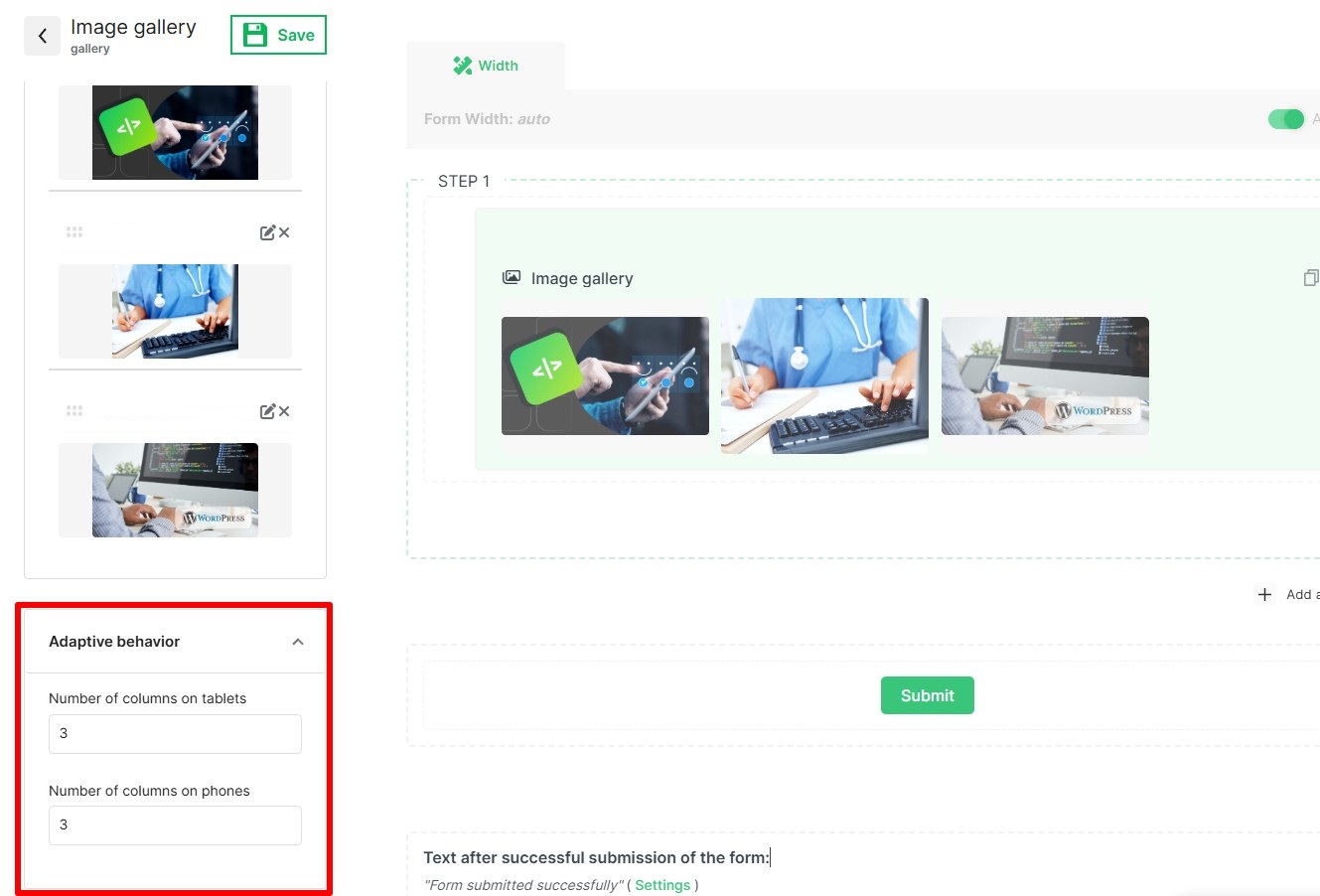 Forms with photo gallery | QForm