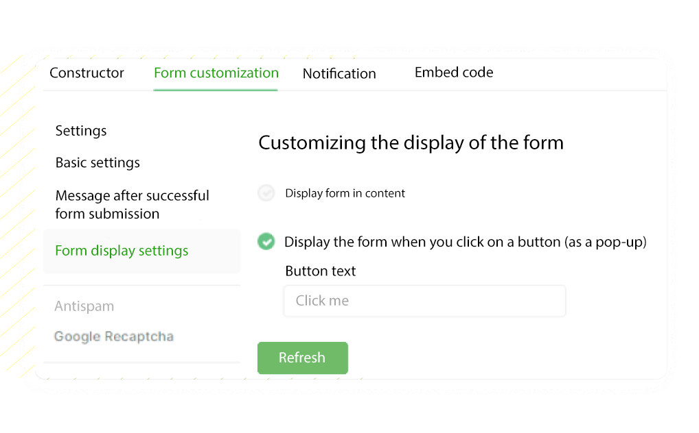 Callback form to the website | For free in the QForm constructor