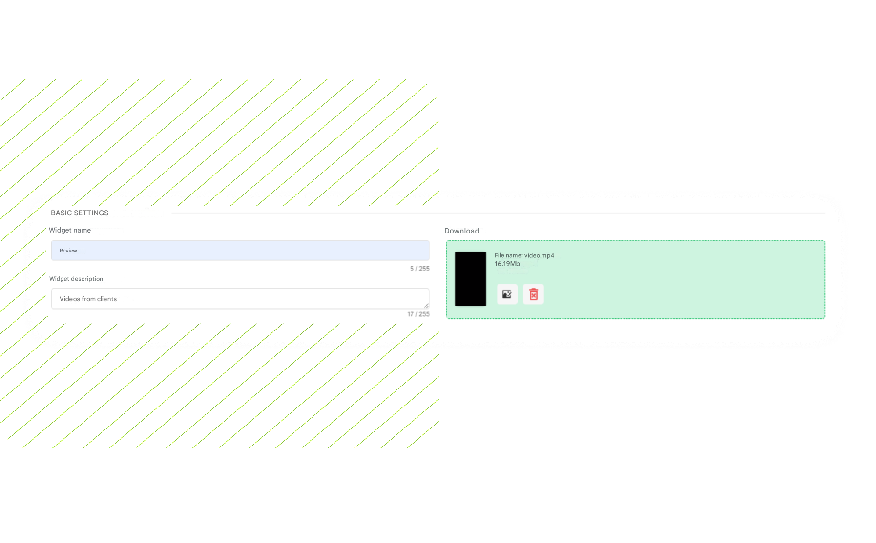 Video presentation of the product on the website | QForm Video Widget